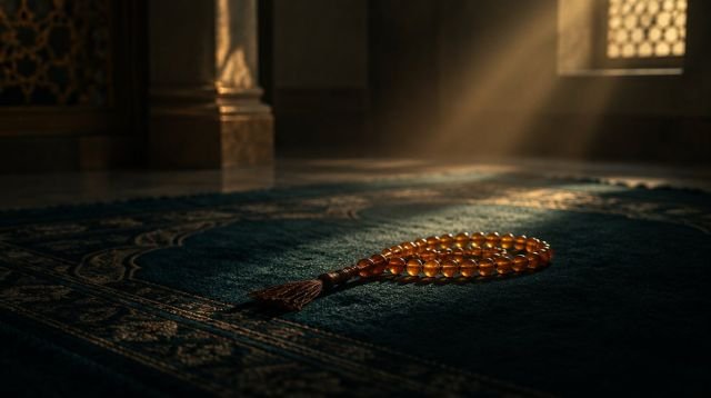 Dua kategorisi – seccade üzerinde tesbih ve ışık